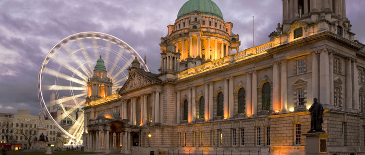 Belfast City Hall at sunset